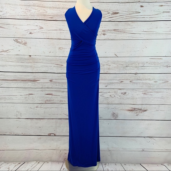 Nicole Miller Dresses & Skirts - Nicole Miller long blue/purple gown train stretch